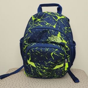 The North Face Kids Backpack - Blue and Neon Green